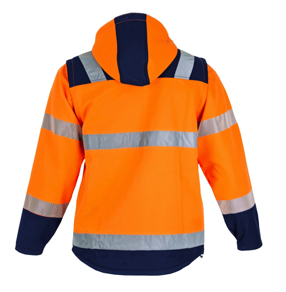 VESTE SOFTSHELL HV A CAPUCHE ET MANCHES AMOVIBLES