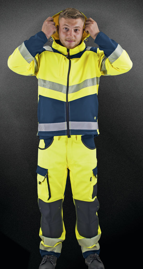 VESTE SOFTSHELL HV A CAPUCHE ET MANCHES AMOVIBLES