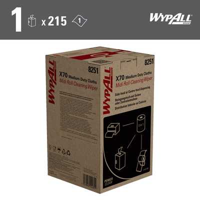 WYPALL X70 8251 CHIFFON DE NETTOYAGE MOYEN MIDI ROLL