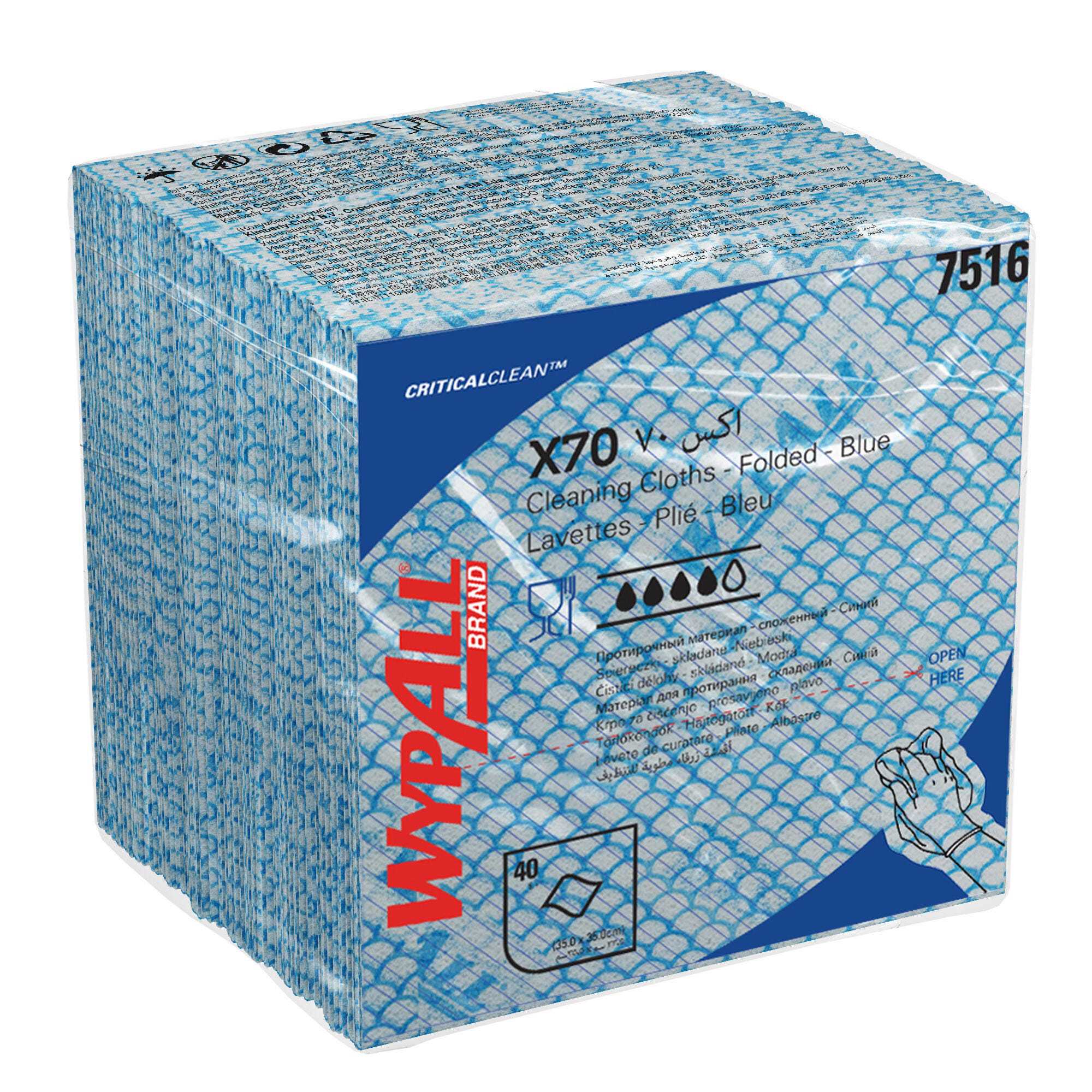 WYPALL X70 - 7516 LAVETTE DE NETTOYAGE BLEU